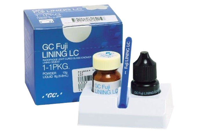IONOMERO DE VIDRIO PARA BASE FOTOCURADO FUJI LINING UNIDAD DE 5G POLVO Y 3.4ML LIQUIDO GC REF. 002233
