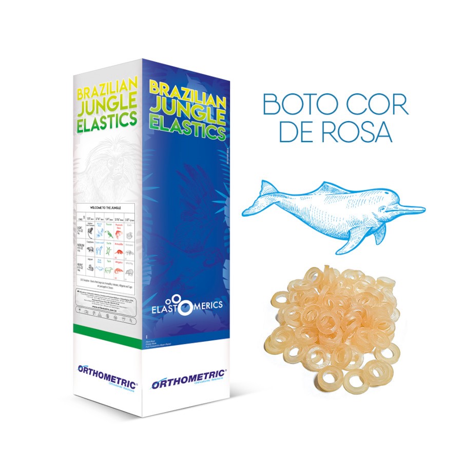 ELASTICO INTRAORAL 3/16" FUERTE 6.5OZ. DELFIN AZUL PAQUETE DE 5000 UNIDADES ORTHOMETRIC REF. 60.10.3012
