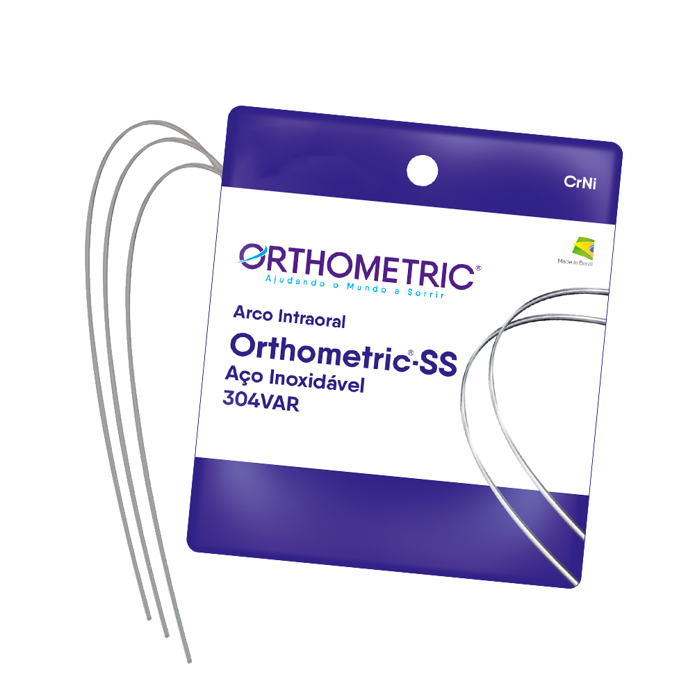 ARCO DE ACERO 0.019" X 0.025" SUPERIOR PAQUETE DE 10 UNIDADES ORTHOMETRIC REF. 51.50.2519