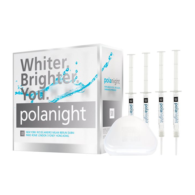 BLANQUEAMIENTO POLA NIGHT 22% 4 JERINGAS DE 3 GRAMOS C/U KIT 7700309 ECON NEW