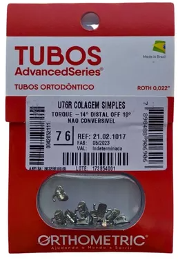 [52507] TUBOS BONDEABLES ADVANCED 1ERA MOLAR INFERIOR DERECHO 46/47 PAQUETE 10 UNIDADES ORTHOMETRIC REF. 21.02.1047