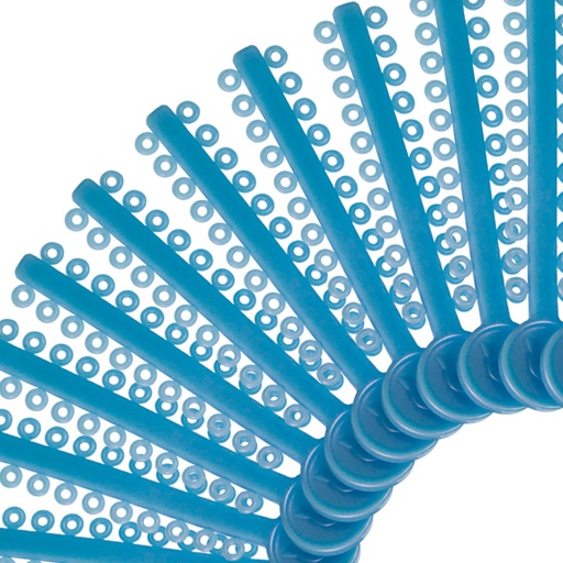 [52541] LIGADURA MODULAR AZUL PERLA PAQUETE DE 1012 UNIDADES ORTHOMETRIC REF. 60.06.1025