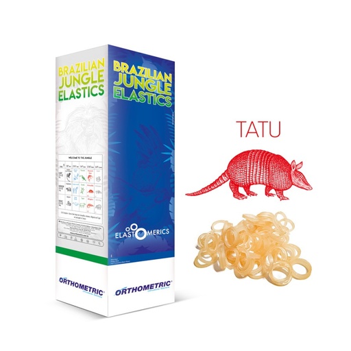 [52550] ELASTICO INTRAORAL 5/16" MEDIO 4.5OZ. ARMADILLO ROJO PAQUETE DE 5000 UNIDADES ORTHOMETRIC REF. 60.10.2014