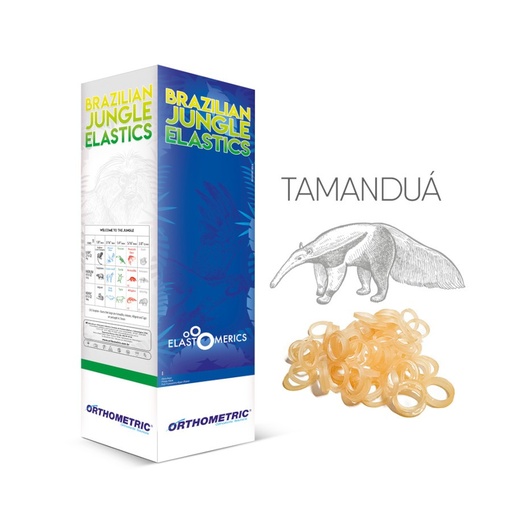 [52551] ELASTICO INTRAORAL 3/8" MEDIO 4.5OZ. OSO HORMIGUERO GRIS PAQUETE DE 5000 UNIDADES ORTHOMETRIC REF. 60.10.2015