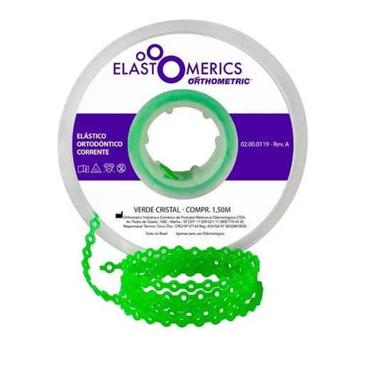 [52563] CADENAS 4.5M CORTA VERDE CRISTAL ORTHOMETRIC REF. 60.05.5106