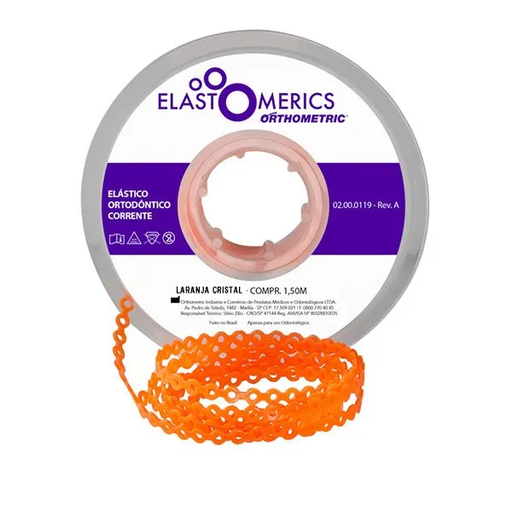 [52578] CADENAS 4.5M CORTA NARANJA CRISTAL ORTHOMETRIC REF. 60.05.5131