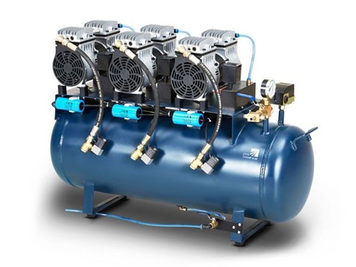 [21203] COMPRESOR DENTAL 3 CABEZAS 1650W 90L TANQUE DE ACERO JOIN CHAMP REF. ZC300-3